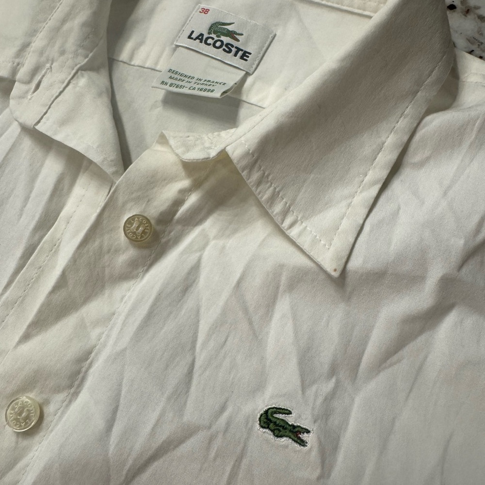 Lacoste women Classic Cream Button Down Shirt